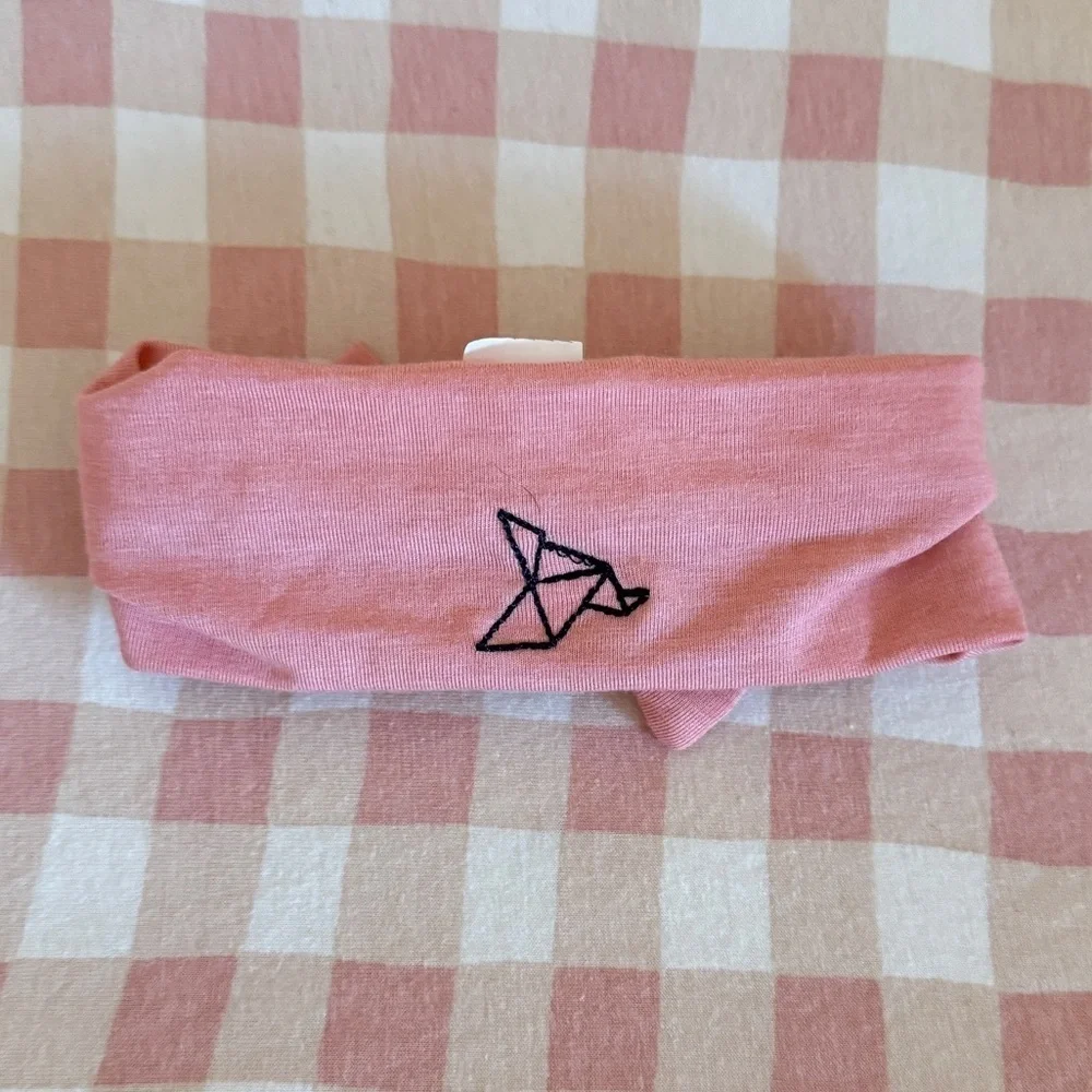 Copper Pearl Knit Baby Headband Bow